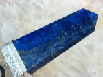 Kamień królów Lapis Lazuli Lazuryt + Piryt Wisior - Obelisk - Indie